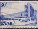 Germany 1952 Saar 30 F Blue Scott 244. Saar 244. Uploaded by susofe